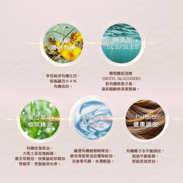 【Ausganica 澳潔蕬】頂級有機成份洗髮500ml 任選