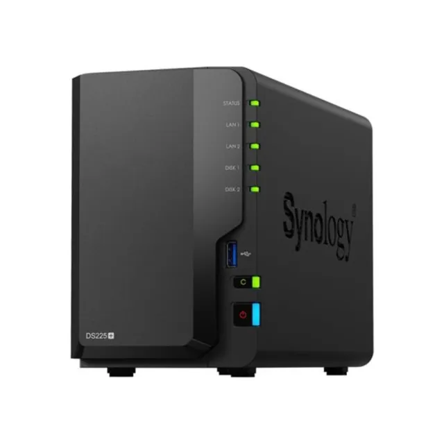 【Synology 群暉科技】搭4TBx2 ★DS225+ NAS 網路儲存伺服器(2Bay/Intel/2GB)(HAT3300-4TB)