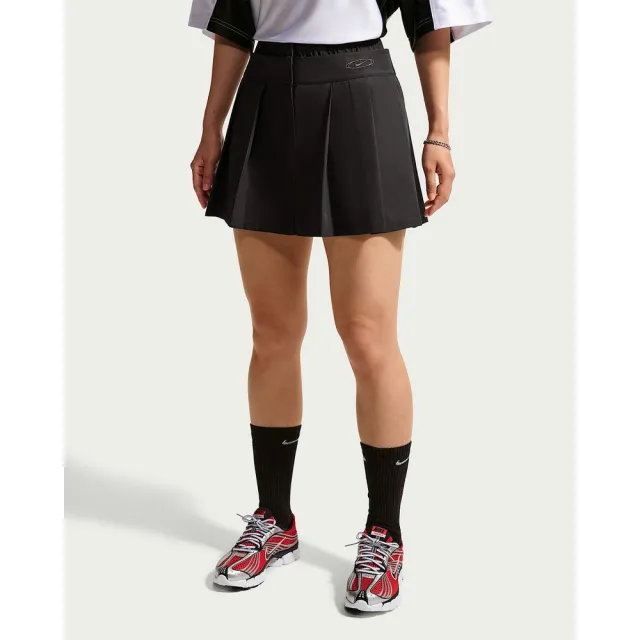 【NIKE 耐吉】短裙 女 AS W NK STREET PLEATED MINI SK 運動 休閒 裙子 短裙 黑 (IO9612010)