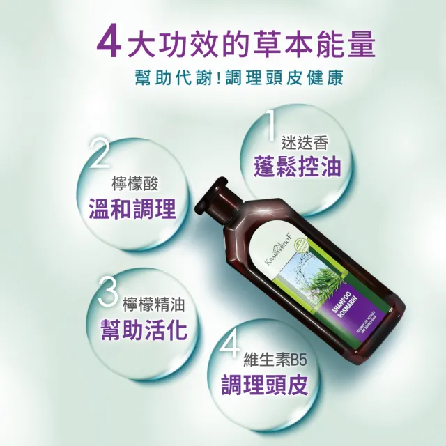 【KRAUTERHOF 德國草本莊園】無矽靈植萃洗髮精/護髮乳 500ml任選3入(迷迭香/洋甘菊/複方/蕁麻/乳木果)