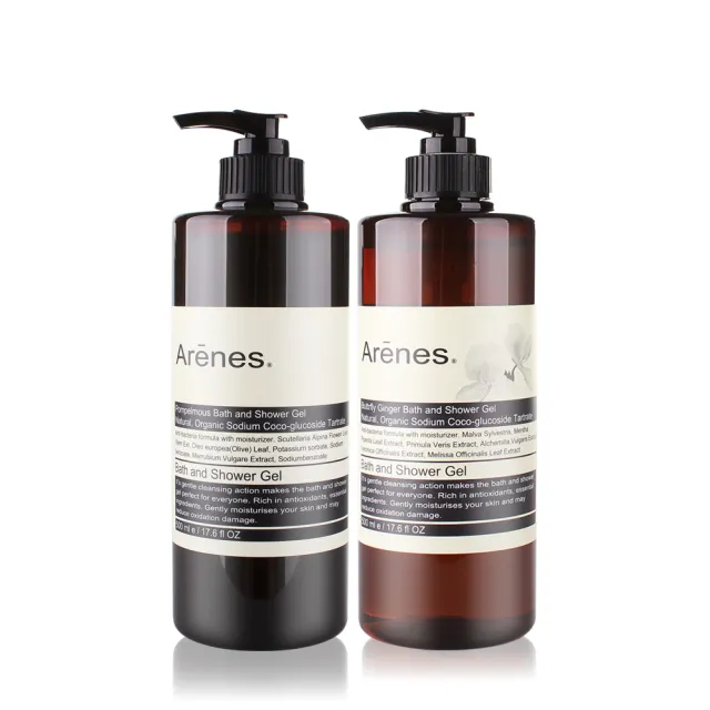 【Arenes】煥采甦活草本滋養沐浴乳組500ml 4入組(青柚沐浴露*2+穗花沐浴露*2)