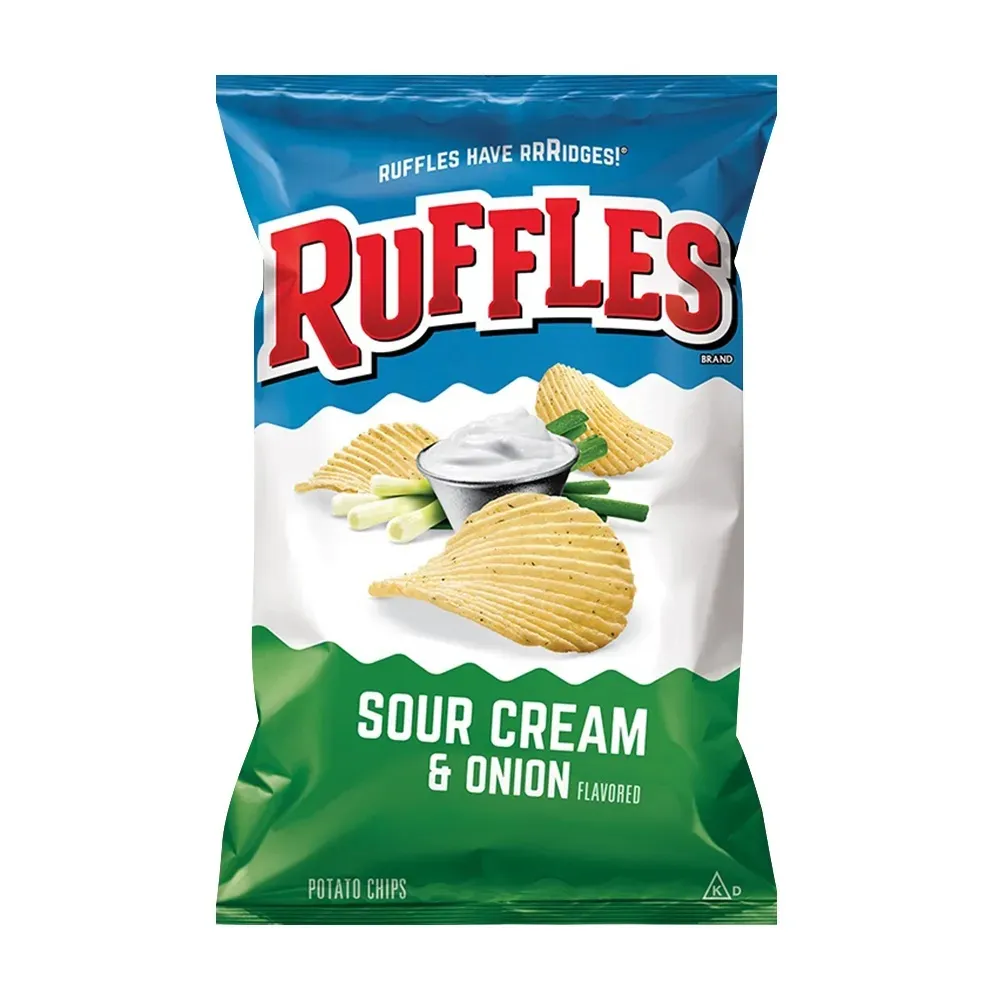 【Ruffles 波樂】美國 Ruffles 波樂 厚切洋芋片-香蔥(184.2g/包)