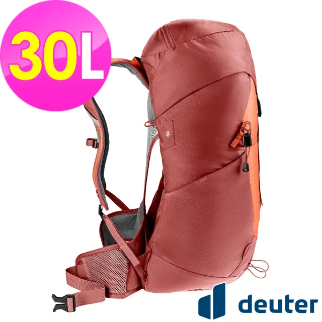 【deuter】AC LITE網架直立式透氣背包30L(3421024辣椒紅/戶外旅遊/日常休閒/旅行/登山健行)