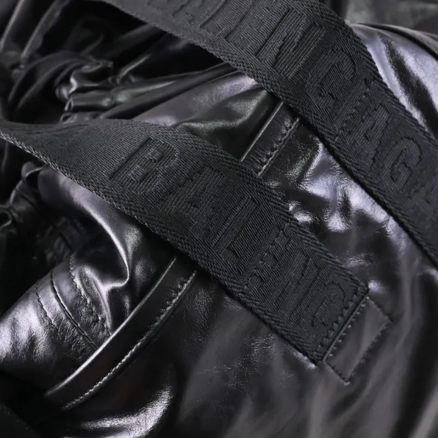 【Balenciaga 巴黎世家】Cargo 簡約大容量手提包肩背包托特購物包(黑)