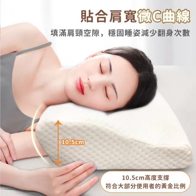 【Beroso 倍麗森】買一送一 金絲透氣護頸防鼾蝶形記憶枕頭(SGS檢驗合格 記憶枕 禮物)