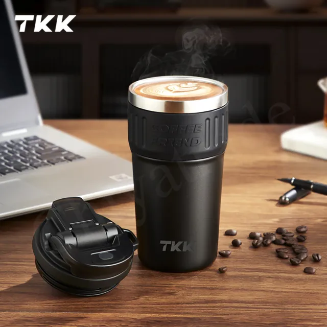 【TKK】洛奇系列 316不鏽鋼x陶瓷噴塗 咖啡杯 保溫杯 隨身杯 630ML-任選(直飲+吸管)
