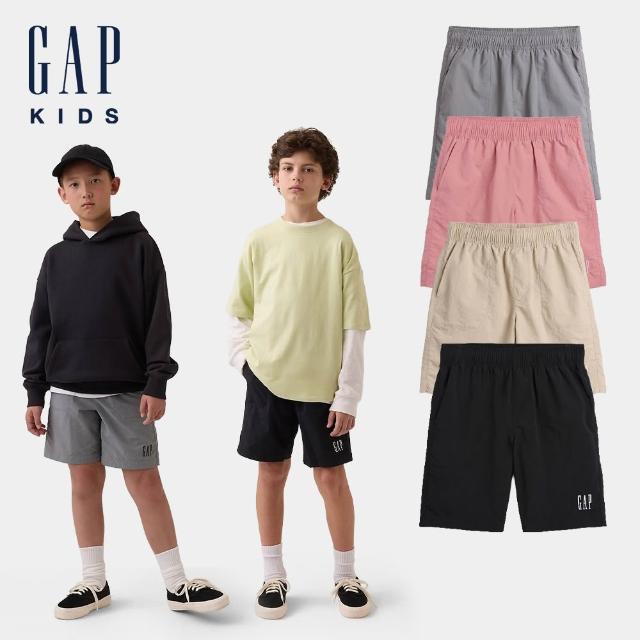 【GAP】兒童 套穿式舒適寬鬆短褲-多色任選(900450)