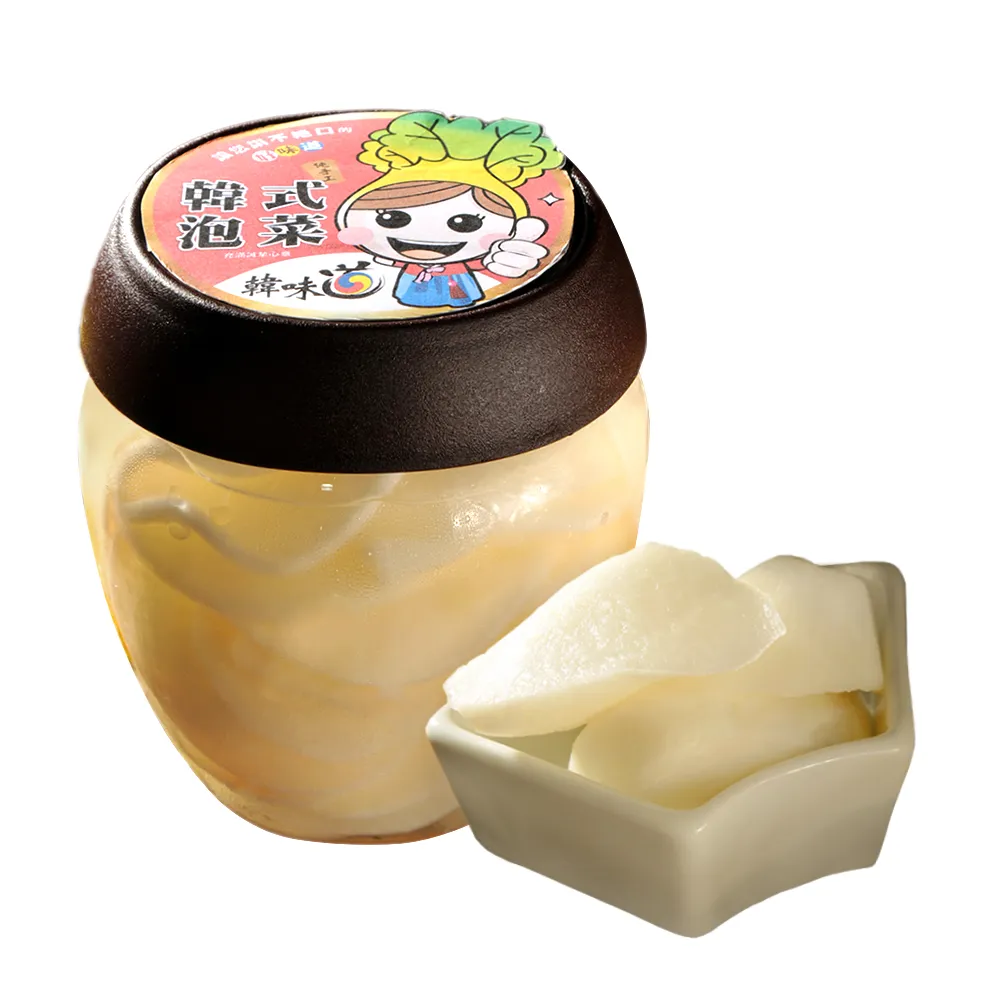【韓味不二】韓味道原味醋蘿蔔 700gX1罐(清爽開胃 大塊蘿蔔)