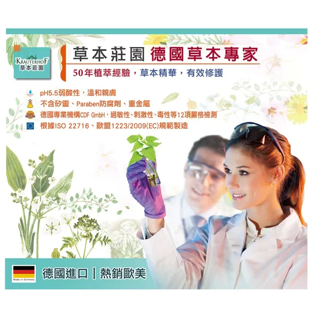 【KRAUTERHOF 德國草本莊園】無矽靈植萃洗髮精500ml任選-二入組(迷迭香/洋甘菊/複方/蕁麻/金蒜牛蒡)