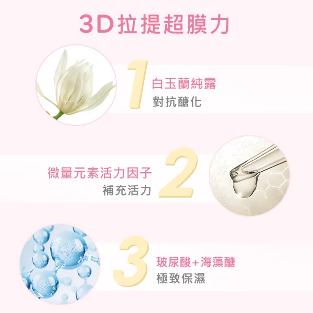 【NARUKO 牛爾】白玉蘭向上緊緻面膜4盒共32片(緊緻拉提首選)