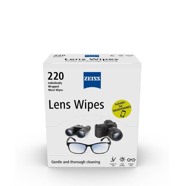 【ZEISS 蔡司】光學拭鏡紙220入(適用眼鏡、3C螢幕、鏡頭)