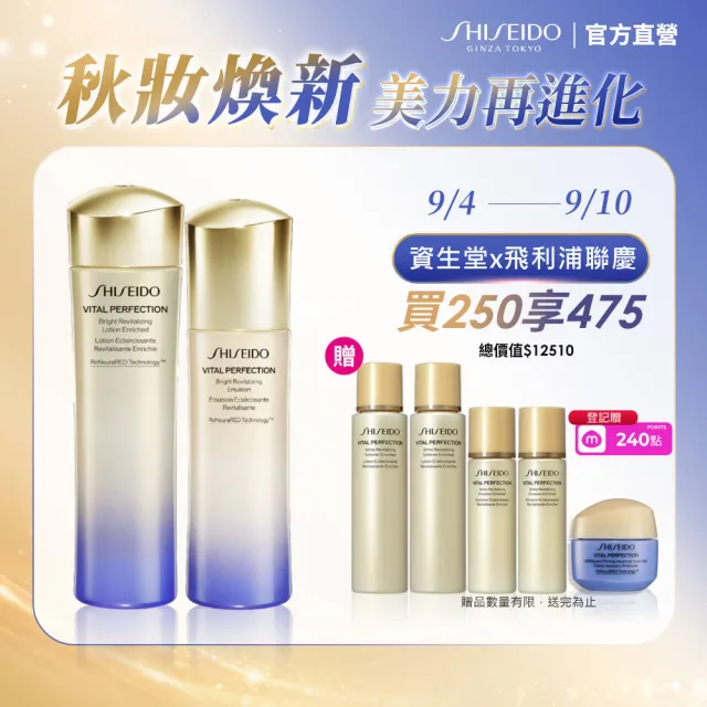 【SHISEIDO 資生堂國際櫃】激抗痕緊緻水乳澎湃組(精華水/化妝水/乳液/保濕)