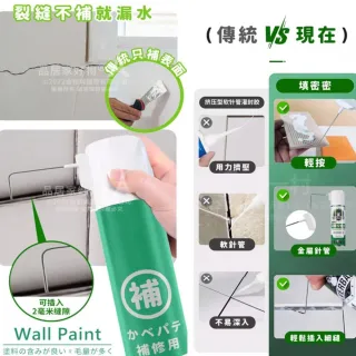 【寶媽咪】防水防漏修繕組防水膠2入+磁磚填縫1入(防霉因子不泛黃/延展性強/補牆裂縫/屋簷積水/牆角滲水)