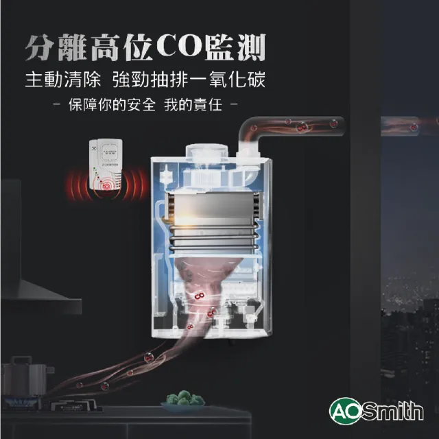 【A.O.Smith】AO史密斯 不鏽鋼瓦斯熱水器13L (JSQ26-ST13T NG1/FE式 含基本安裝 適用天然氣)