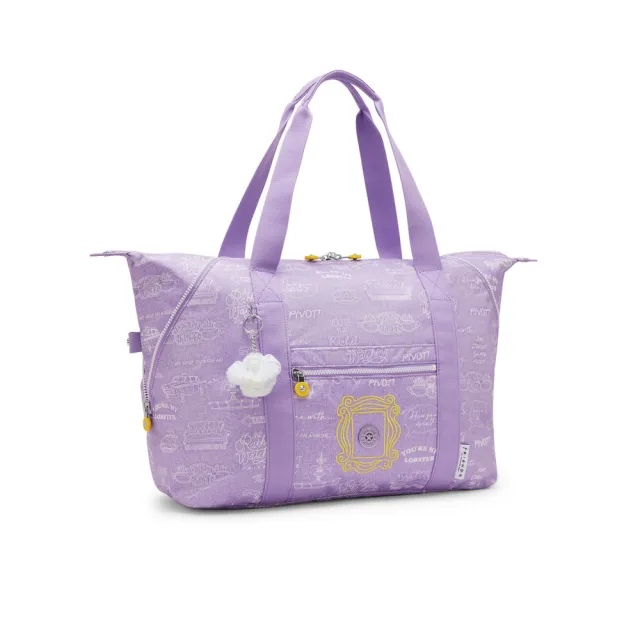 【KIPLING】KIPLING | FRIENDS 鏡框紫拉桿旅行袋-ART M