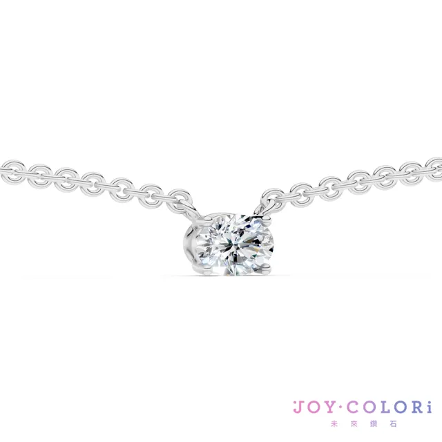 【JOY COLORi 未來鑽石】PT950鉑金 15分橢圓鑽項鍊(培育鑽石 流光 NS8043OALG)