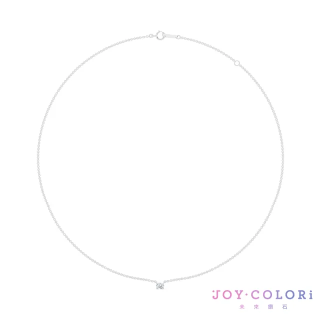 【JOY COLORi 未來鑽石】PT950鉑金 15分橢圓鑽項鍊(培育鑽石 流光 NS8043OALG)