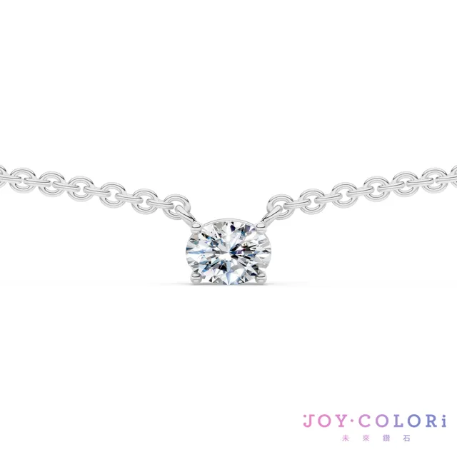 【JOY COLORi 未來鑽石】PT950鉑金 15分橢圓鑽項鍊(培育鑽石 流光 NS8043OALG)