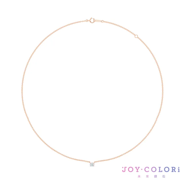 【JOY COLORi 未來鑽石】10K金 15分橢圓鑽項鍊(培育鑽石 流光 NS8043OALG)
