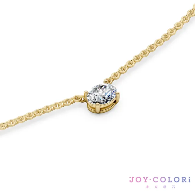 【JOY COLORi 未來鑽石】10K金 18分 橢圓鑽項鍊(培育鑽石 流光 NS8043OBLG)
