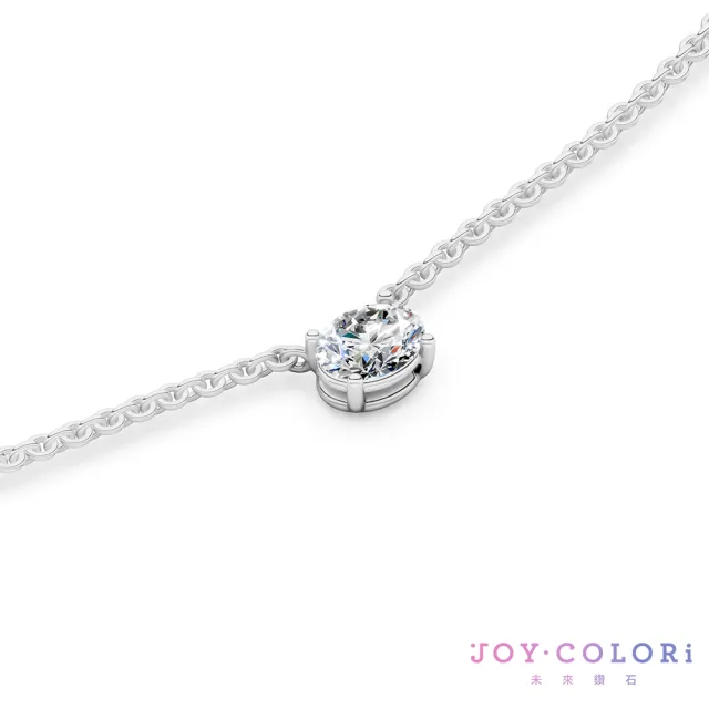 【JOY COLORi 未來鑽石】PT950鉑金 18分 橢圓鑽項鍊(培育鑽石 流光 NS8043OBLG)