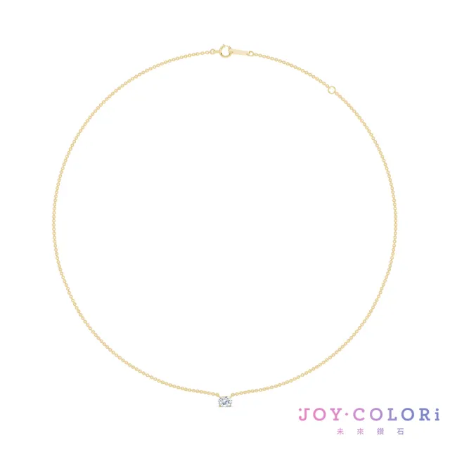 【JOY COLORi 未來鑽石】10K金 26分 橢圓鑽項鍊(培育鑽石 流光 NS8043OCLG)
