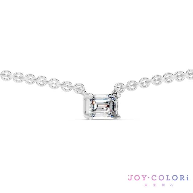 【JOY COLORi 未來鑽石】PT950鉑金 15分祖母綠鑽石項鍊(培育鑽石 映光 NS8043EALG)