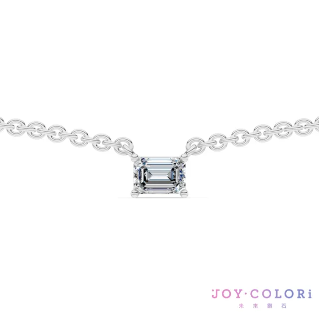 【JOY COLORi 未來鑽石】PT950鉑金 15分祖母綠鑽石項鍊(培育鑽石 映光 NS8043EALG)