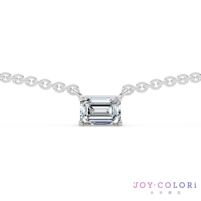【JOY COLORi 未來鑽石】PT950鉑金 18分 祖母綠鑽石項鍊(培育鑽石 映光 NS8043EBLG)