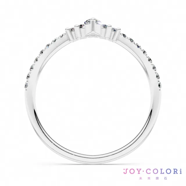 【JOY COLORi 未來鑽石】18K金 鑽石線戒(培育鑽石 伊里斯光 RW0053LG)