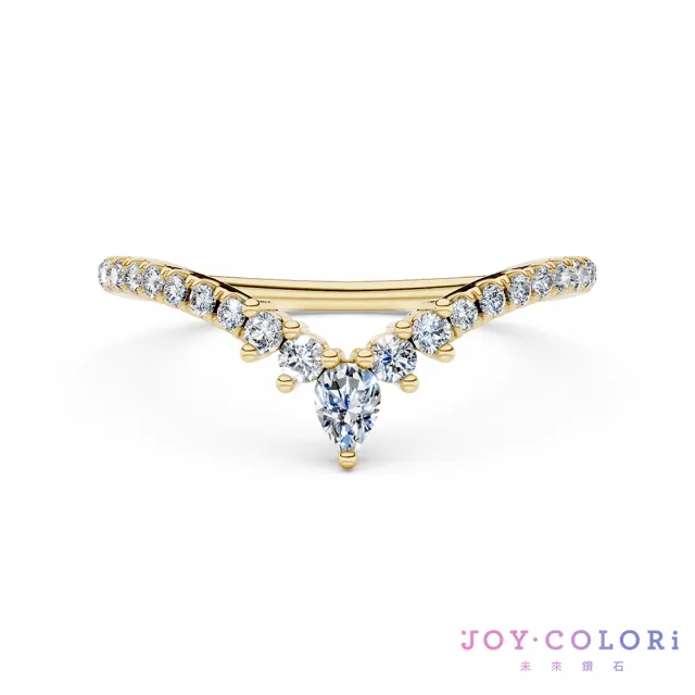 【JOY COLORi 未來鑽石】18K金 鑽石線戒(培育鑽石 伊里斯光 RW0053LG)