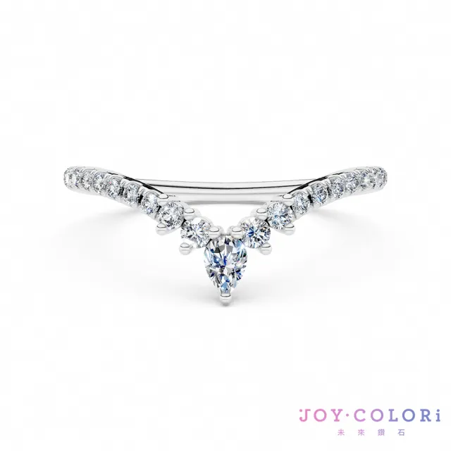 【JOY COLORi 未來鑽石】18K金 鑽石線戒(培育鑽石 伊里斯光 RW0053LG)