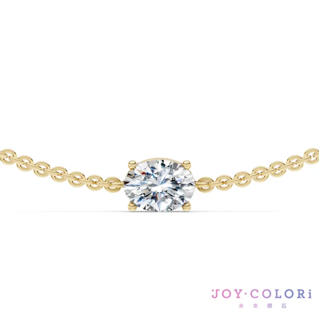【JOY COLORi 未來鑽石】10K金 18分 橢圓鑽手鍊(培育鑽石 流光 BR8043OBLG)