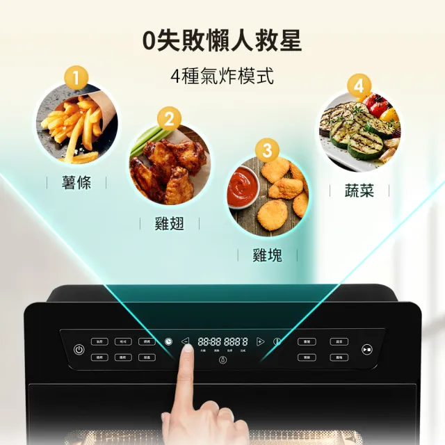 【Cuisinart 美膳雅】19L 10合一數位氣炸烤箱 TOA-100TW