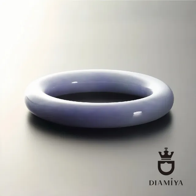 黛米雅Diamiya 緬甸天然翡翠A貨 粉紫羅蘭圓骨鐲手鐲