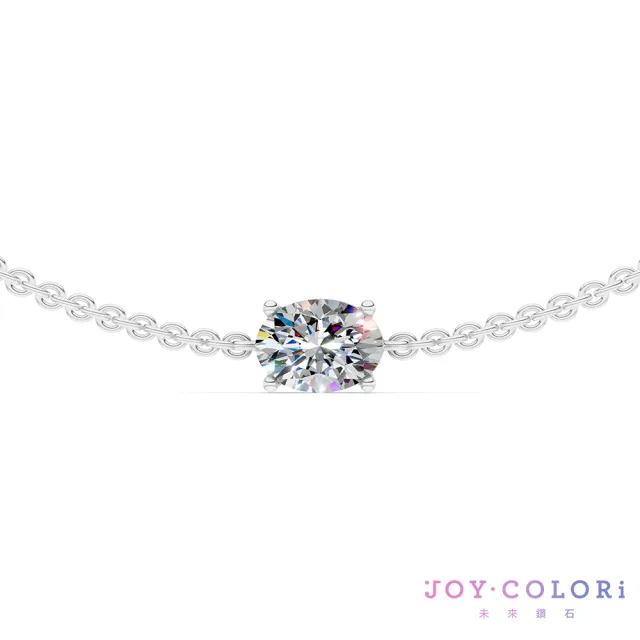 【JOY COLORi 未來鑽石】PT950鉑金 15分 橢圓鑽手鍊(培育鑽石 流光 BR8043OALG)