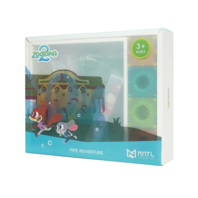 【MNTL】磁力片 動物方城市｜球道探險系列_城市球球探險117pcs｜迪士尼正版授權ZOOTOPIA: PIPE ADVENTURE