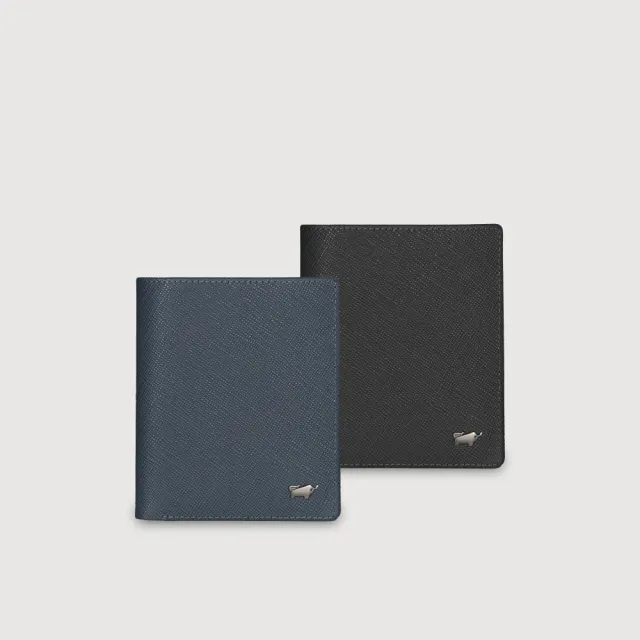 【BRAUN BUFFEL 德國小金牛】錢包送禮推薦 專櫃頂級真皮輕薄直立皮夾短夾男夾零錢包(多款任選賣場B)