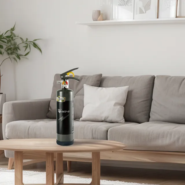【正德防火】eco-Li PLUS鋰電池滅火設備1L+玻纖小防火毯100*75cm(台製)