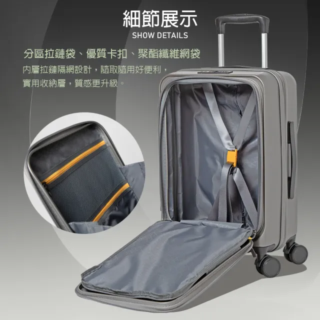 【LYNX】美國山貓20吋第一代前開登機箱(防爆拉鏈、TSA海關鎖、飛機輪、可加大)