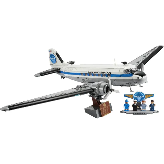 【LEGO 樂高】Icons 11378 Douglas DC-3 PAN AM 客機(飛機模型 泛美航空 禮物 玩具)