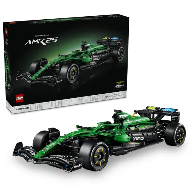 【LEGO 樂高】科技系列 42240 Aston Martin Aramco AMR25 F1 賽車(微縮模型 Formula 1 居家擺設 積木 禮物)