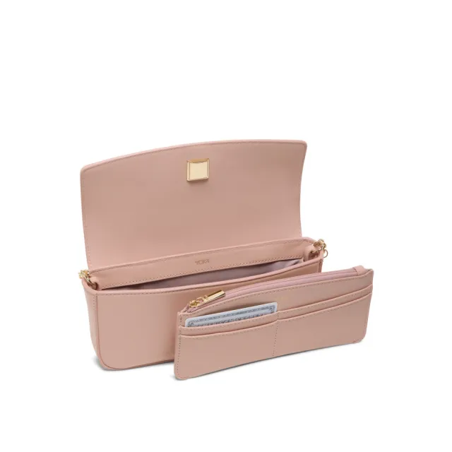 【TUMI】BELDEN SLG 鏈帶斜背皮革錢包 - 腮紅(TUMI 官方旗艦店)
