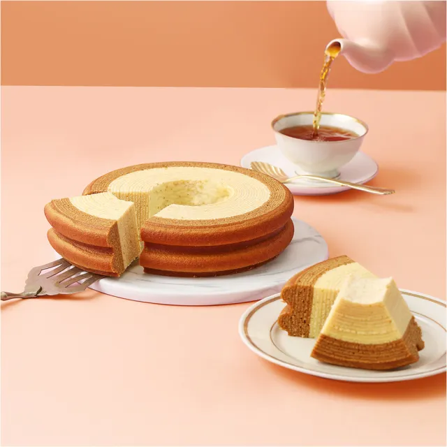【金格食品】森之圓舞曲年輪蛋糕禮盒3盒組(濃郁咖啡X原味蛋香)