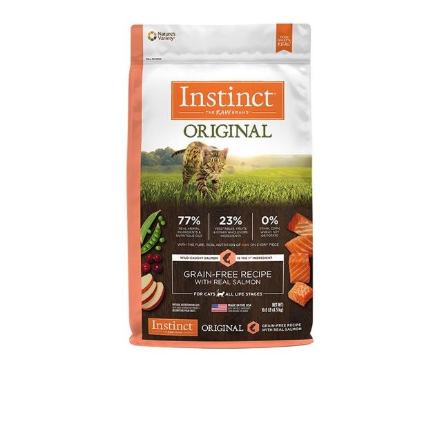 【Instinct 原點】鮭魚無穀全貓配方10lb(WDJ 貓飼料 無穀飼料 不含麩質 肉含量高)