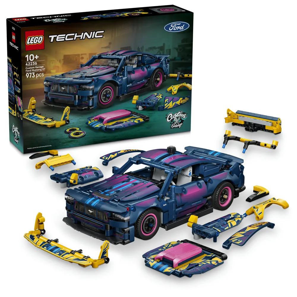 【LEGO 樂高】科技系列 42236 客製化改裝廠 Ford Mustang GT 汽車(福特汽車 汽車模型 禮物 玩具)