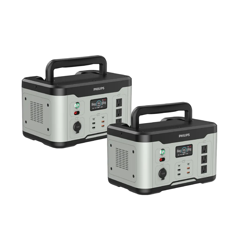 【Philips 飛利浦】2入組 1200W儲能可攜式充電站 DLP8095 (BMS智慧自檢測/採用磷酸鐵鋰電池)