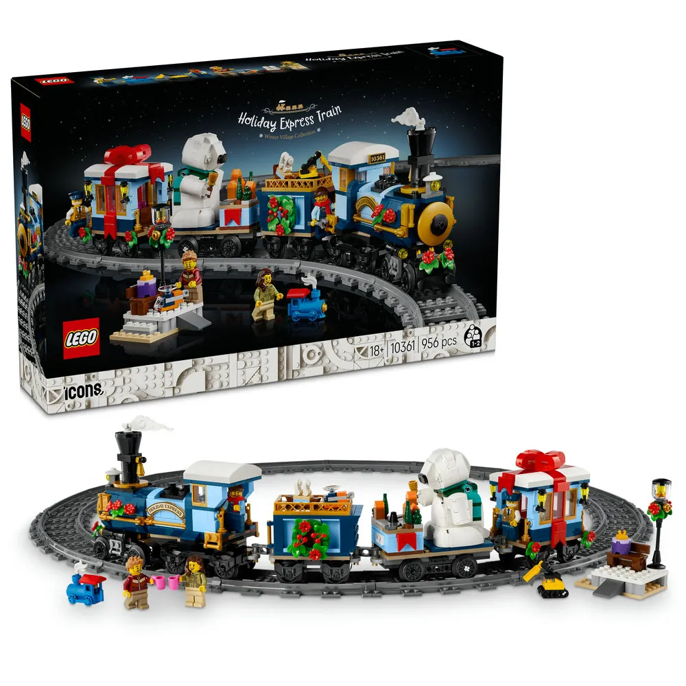 【LEGO 樂高】Icons 10361 佳節特快車(火車模型 居家擺設 積木 玩具)