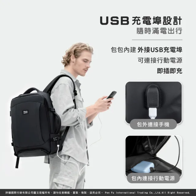 【American Explorer 美國探險家】AN22 後背包 雙肩包 超輕量 反車拉鏈 可插掛拉桿 大容量 防潑水 兩用包