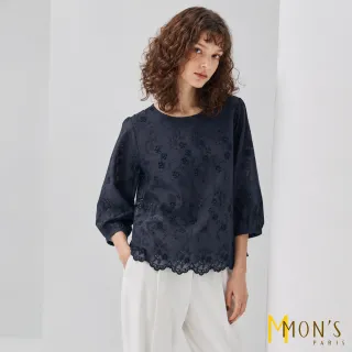 【MON’S】漫野繁花刺繡上衣(直)